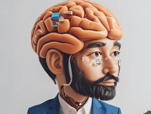 AI-generated image of a dumb guy